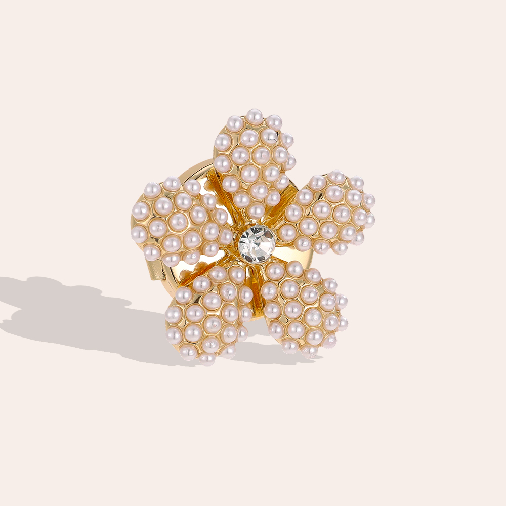 27mm pearl flowers decorative button brooch