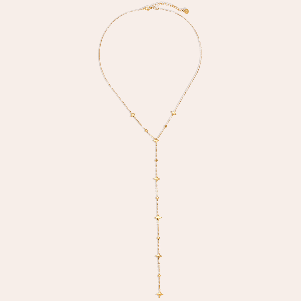 39cm Y Style Star stainless steel necklace  