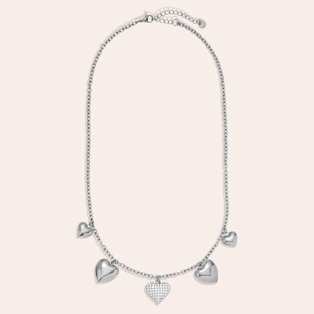 45cm Many Great Hearts stainless steel necklace     