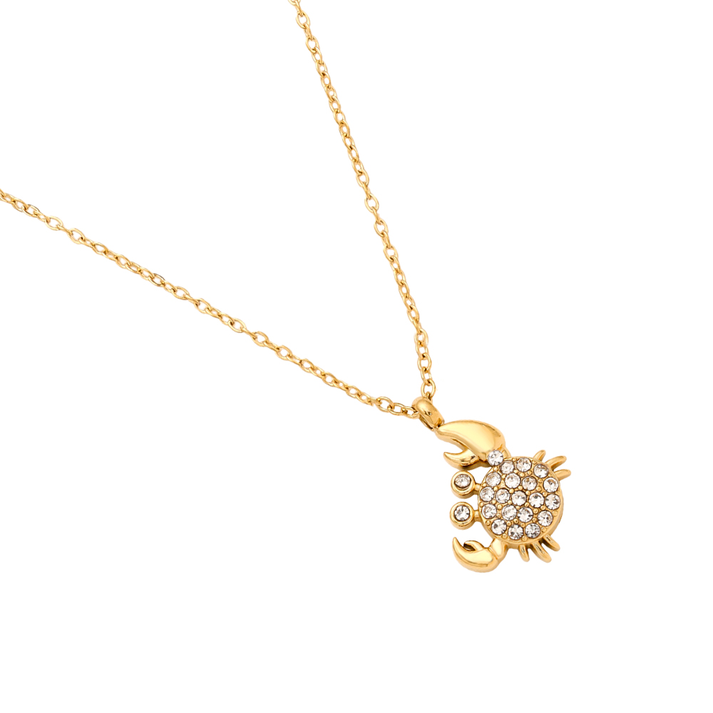 40cm Diamond Crab stainless steel necklace     