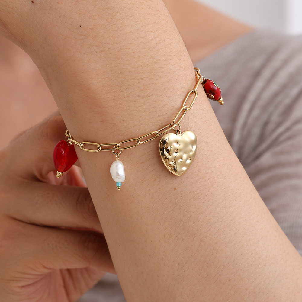 17cm Fine Various Charms stainless steel bracelet       