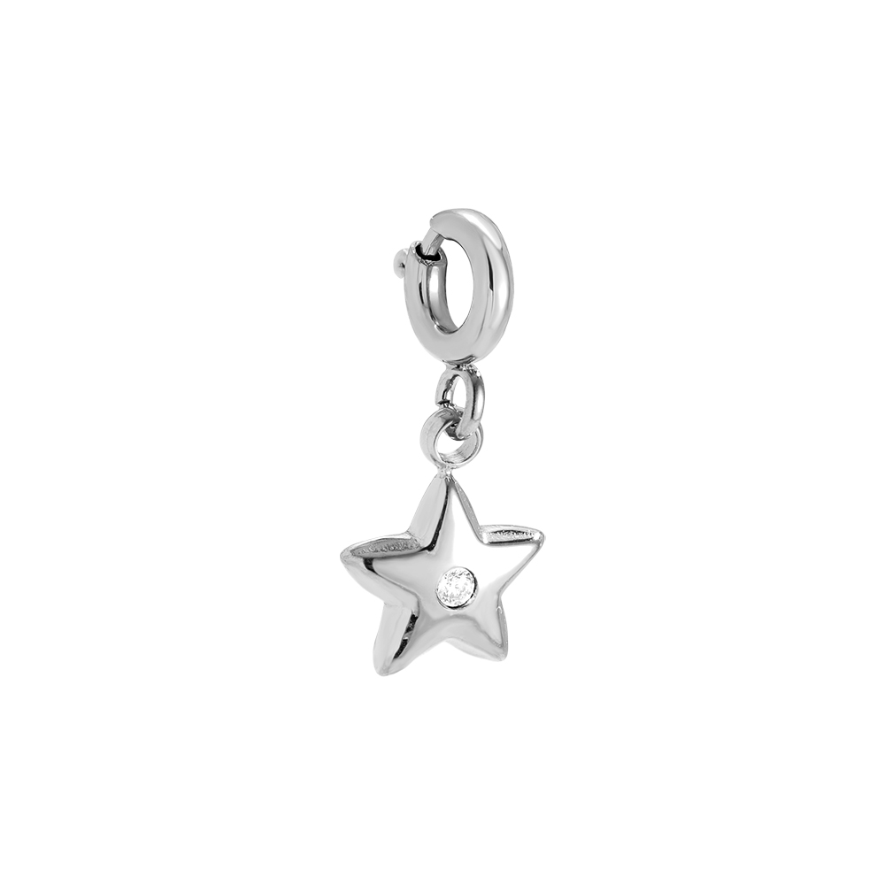 1cm Spring Clasp Star stainless steel pendant      