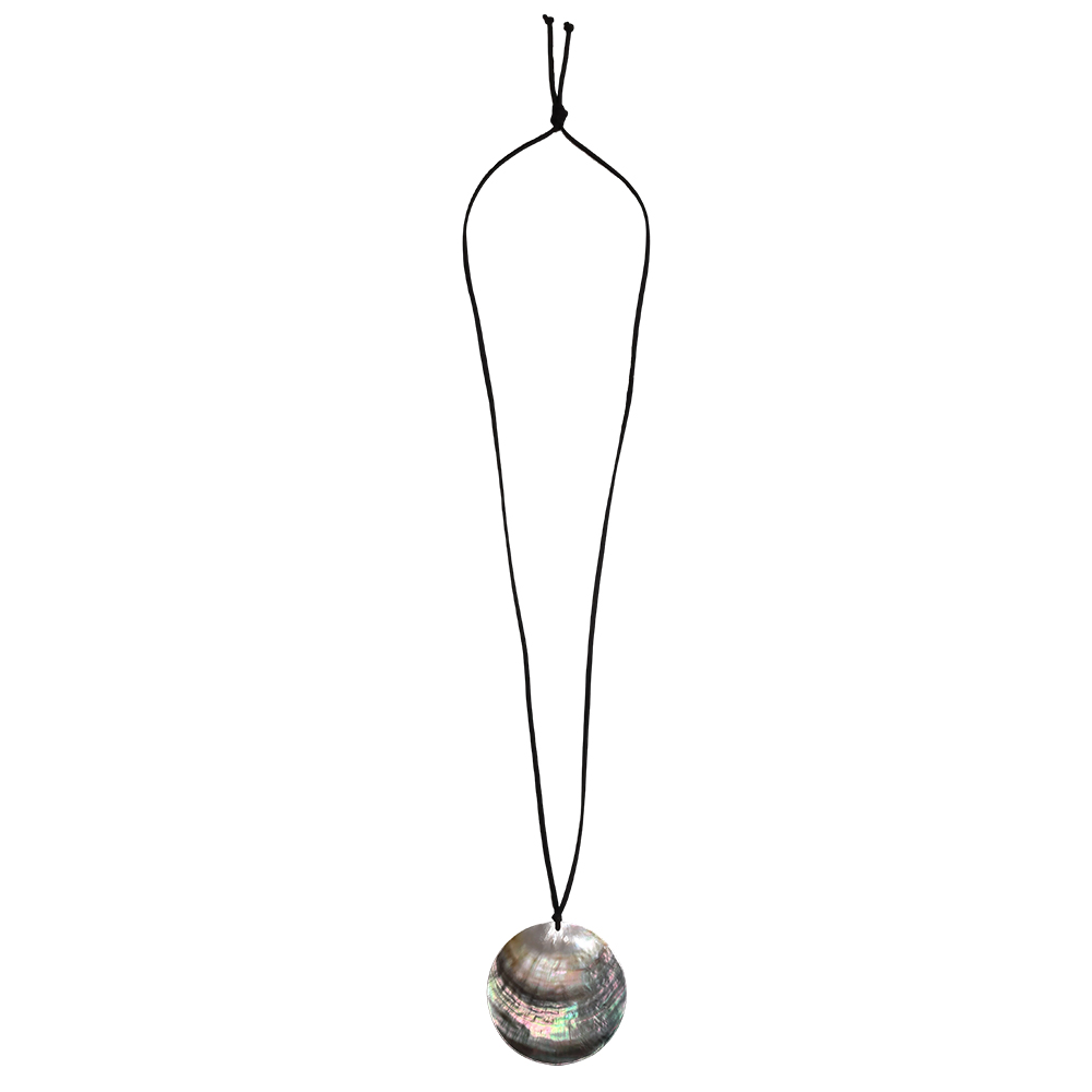 90cm acrylic mother-of-pearl polyester cord necklace