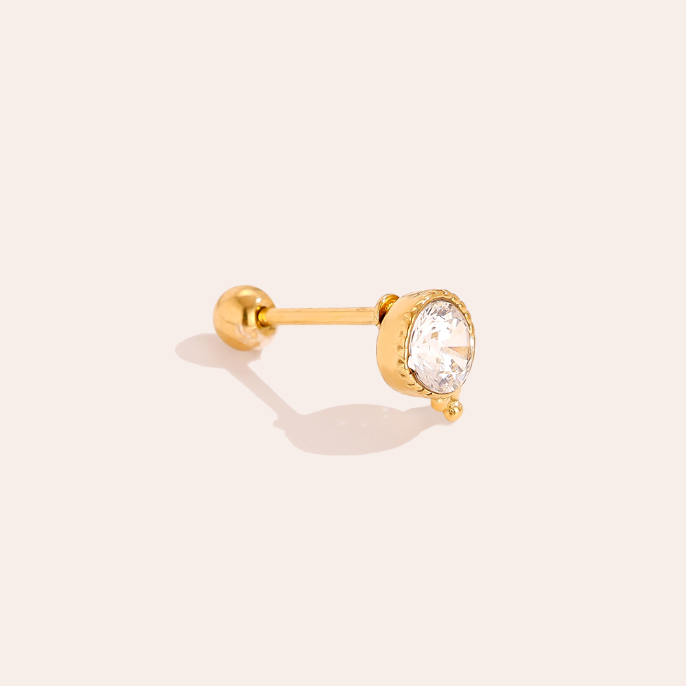 4.7mm Diamond And Dots stainless steel piercing        
