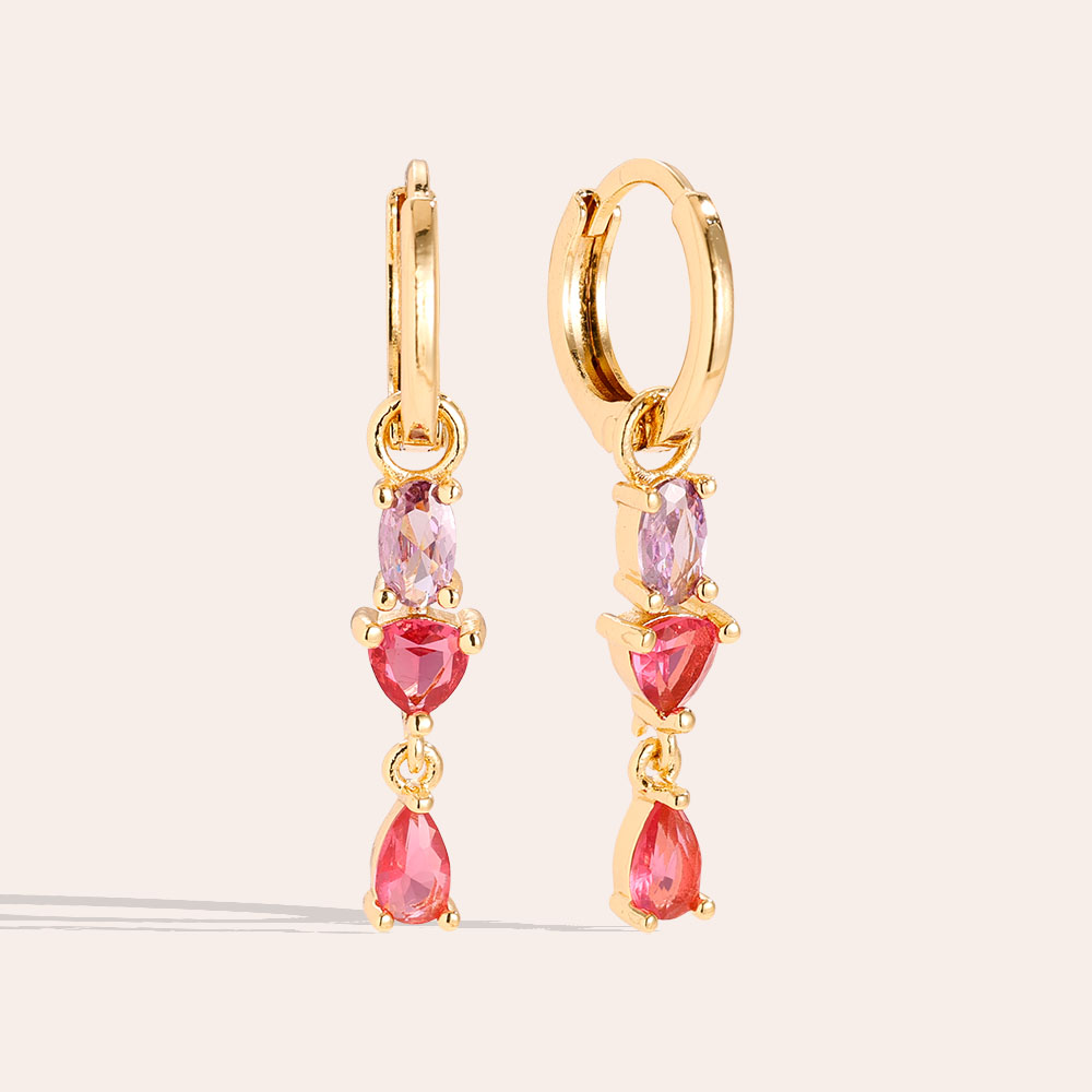3cm Pinky Drop gold-plated earrings     3cm Pinky Drop gold-plated earrings