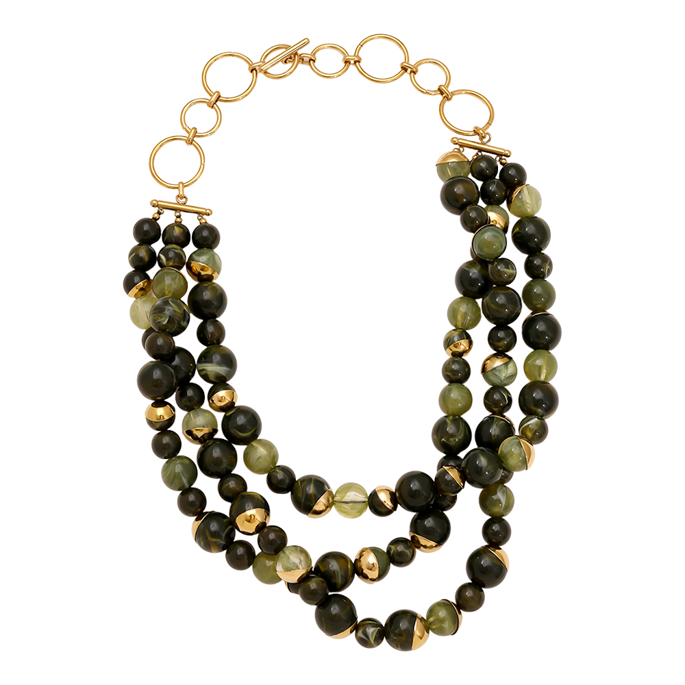 48cm Pefect Acrylic Beaded Stainless Steel Necklaces