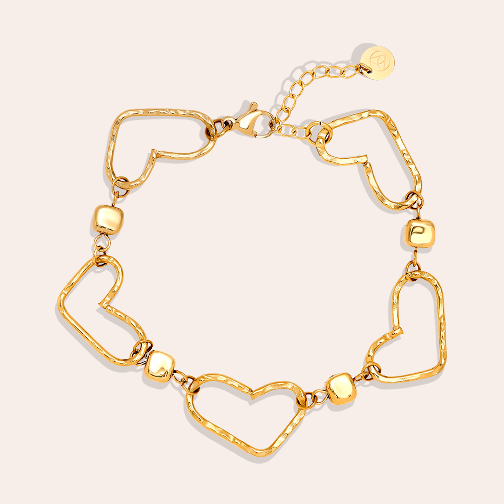 17cm Cool Heart Chain stainless steel bracelet   