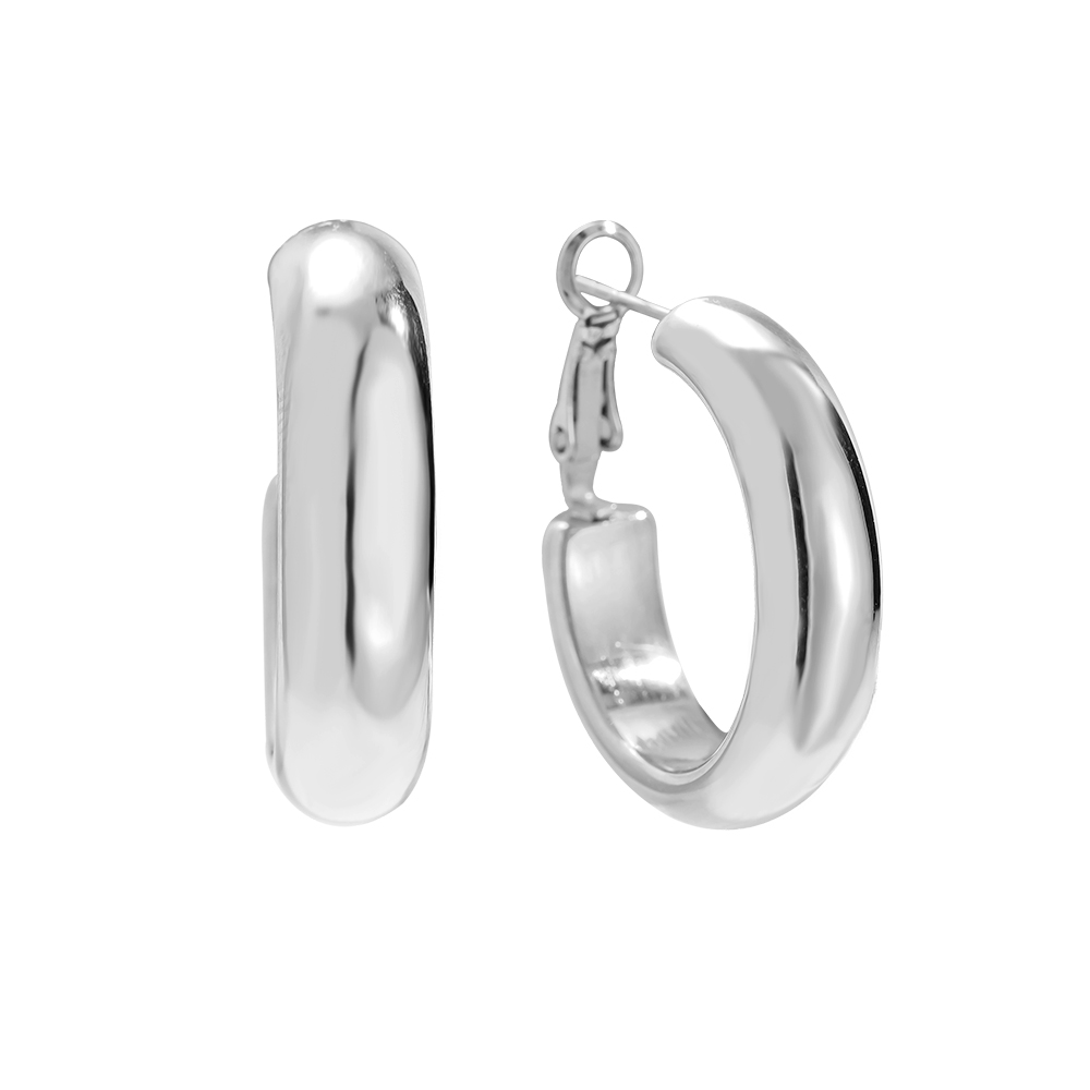 Stainless steel earrings 3cm Simple Circle