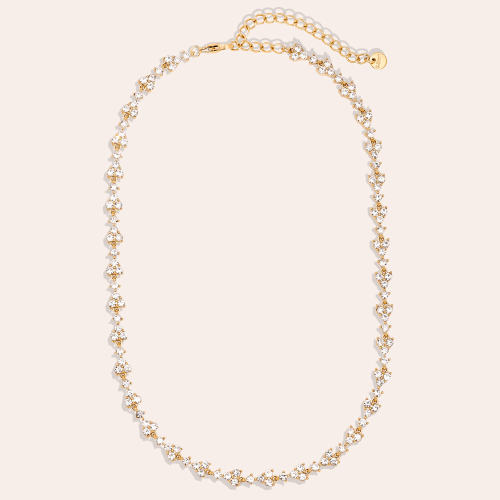 37cm Diamond Flower Chain stainless steel necklace      37cm Diamond Flower Chain stainless steel necklace