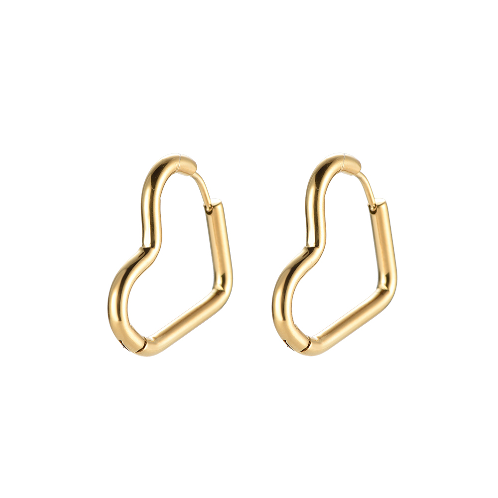 Stainless steel earrings Big Heart Outline
