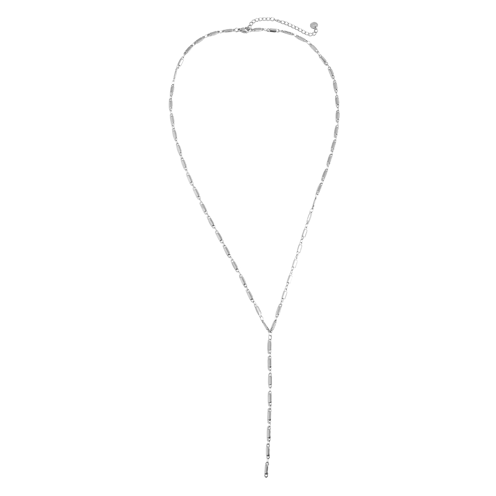 60+10cm rectangular chain stainless steel necklace       