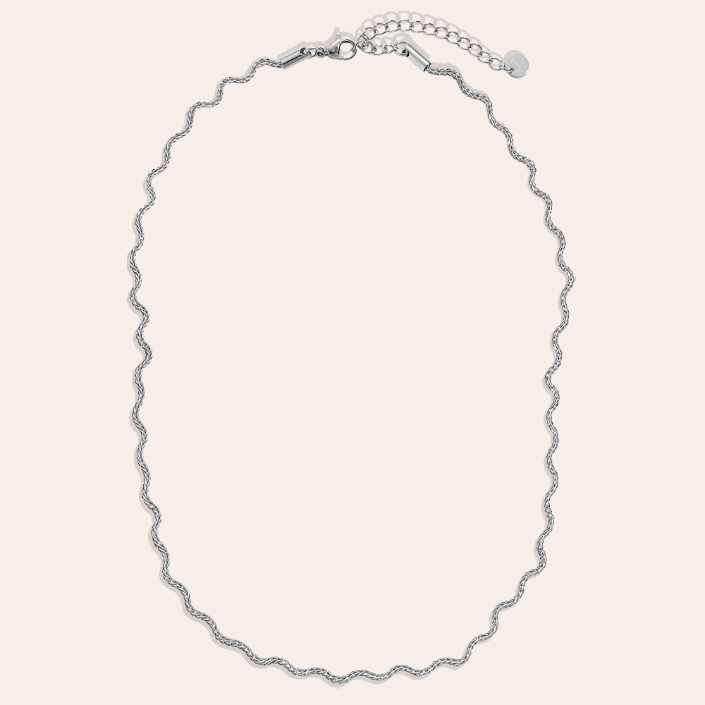 38cm Nice Wave Chain stainless steel necklace 