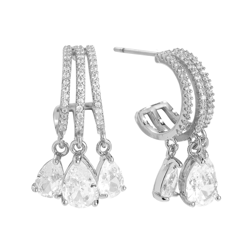 Diamond Drops gold-plated earrings  