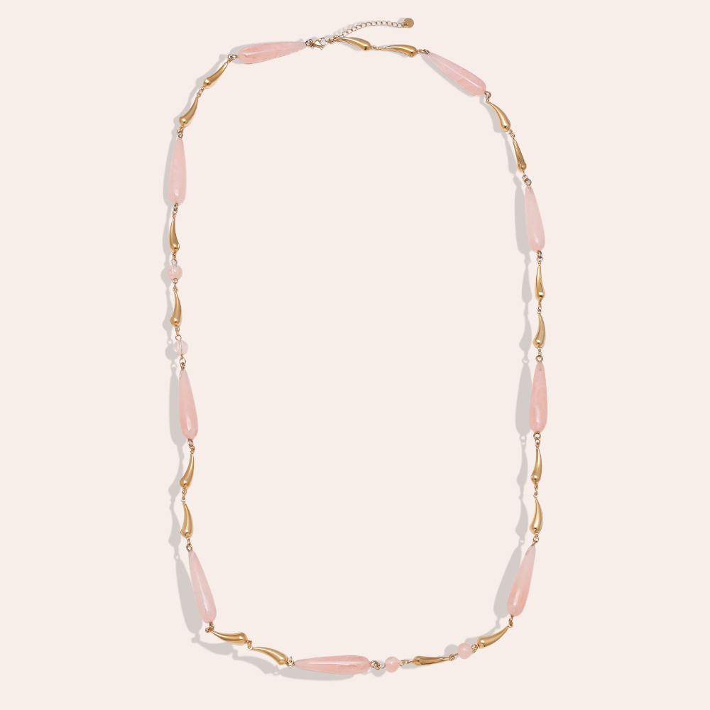 97cm Long Drop Resin Stainless Steel Necklaces   