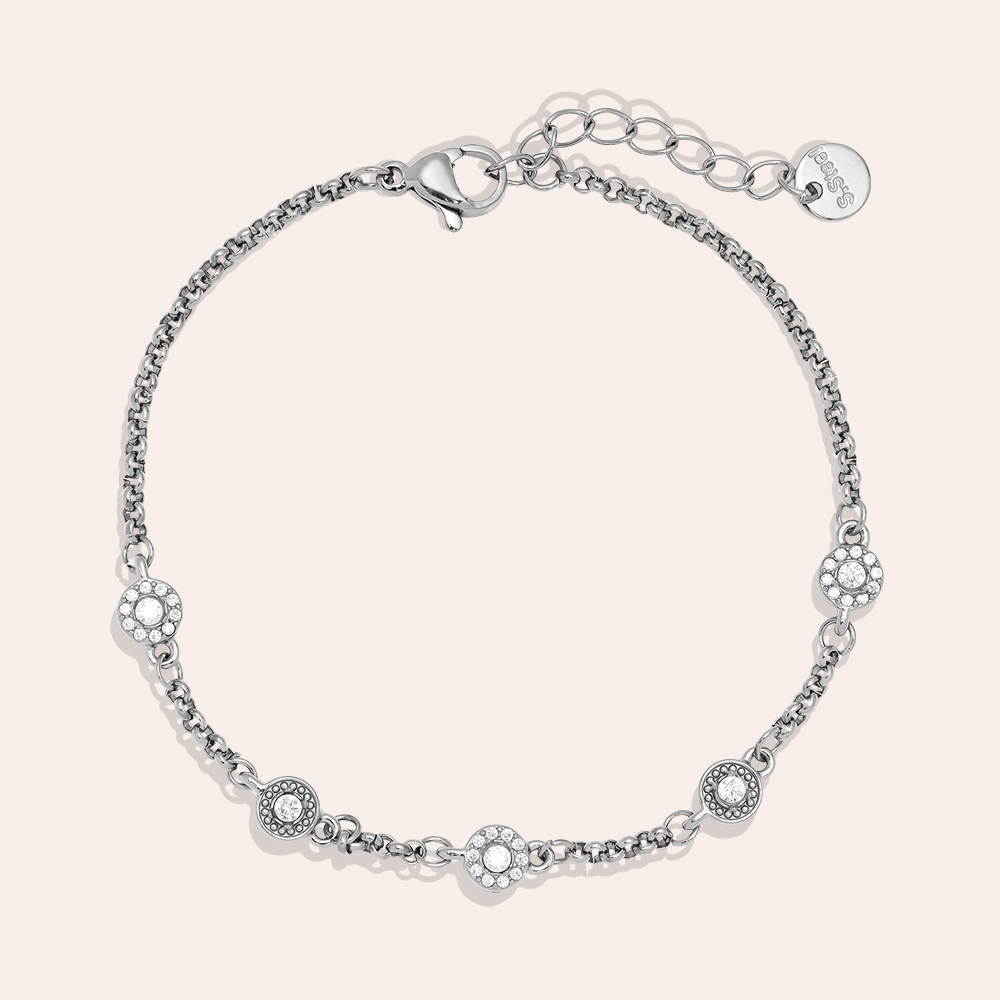 17cm Perfect Small Diamond Dots stainless steel bracelet         17cm Perfect Small Diamond Dots stainless steel bracelet