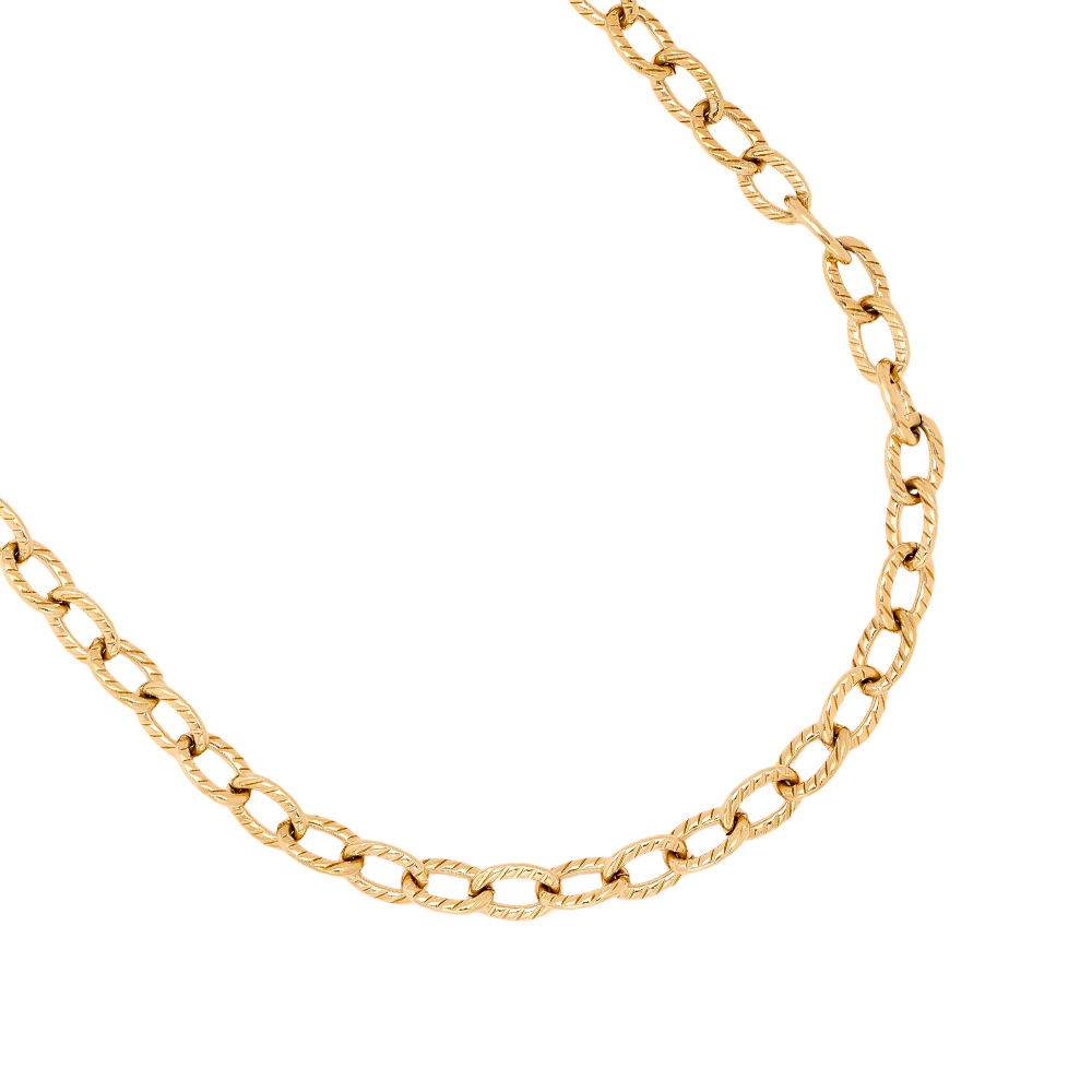 44cm Oval Chain stainless steel necklace     