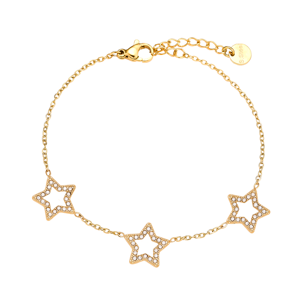 17cm Sparkling Star stainless steel bracelet         17cm Sparkling Star stainless steel bracelet