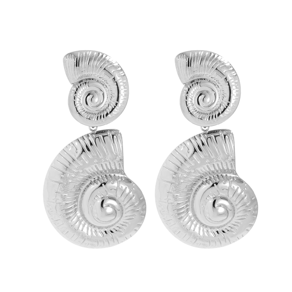 23*44mm Nice Conch stainless steel earrings