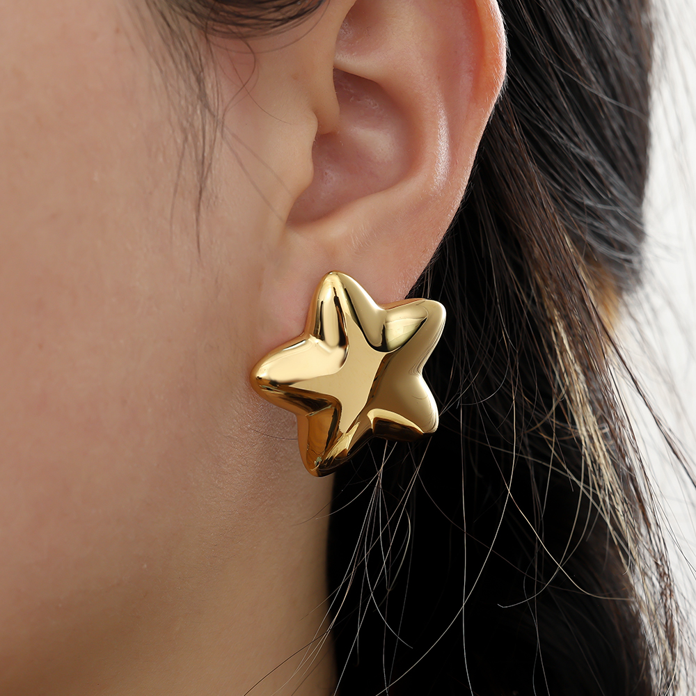 Stainless steel earrings Super Star