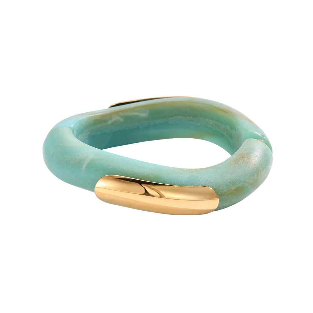 Stainless steel bangle Adjustable resin 