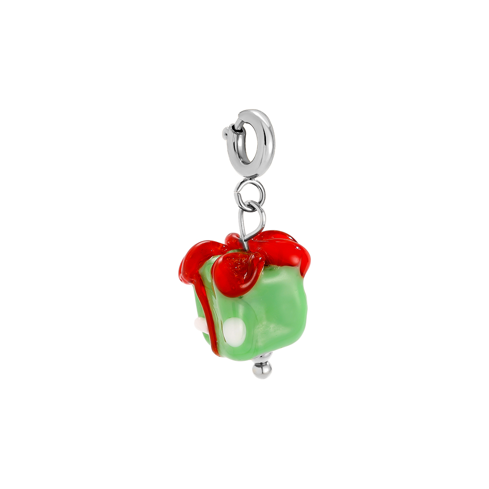 0.9*2.5cm Spring Clasp Xmas Gift Stainless Steel Pendant     