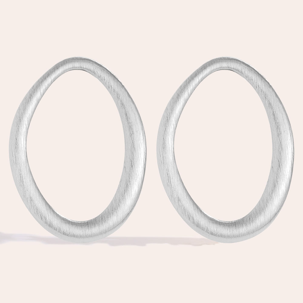 55mm Nice Egg stainless steel earrings         55mm Nice Egg stainless steel earrings