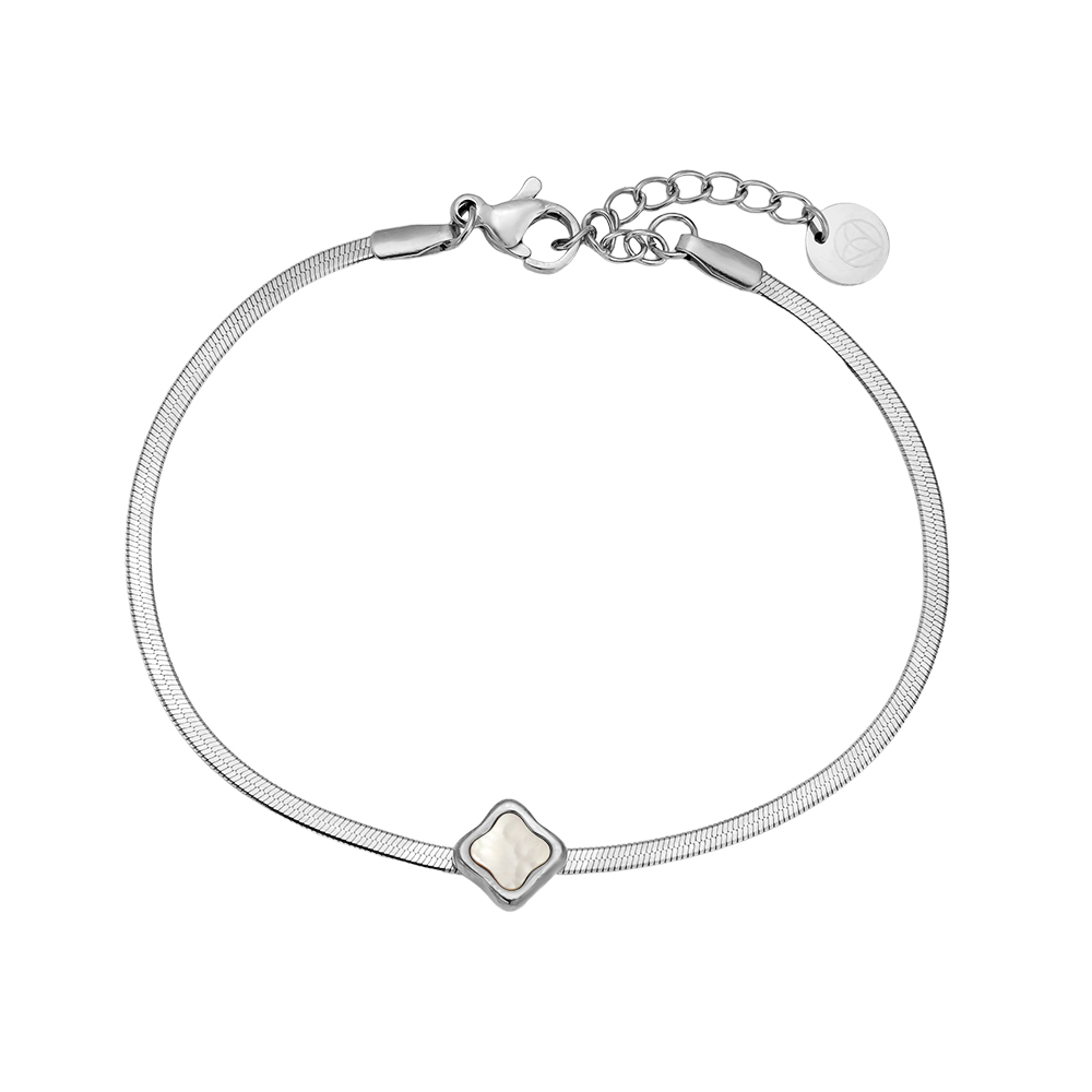 17cm Shell Flower stainless steel bracelet     