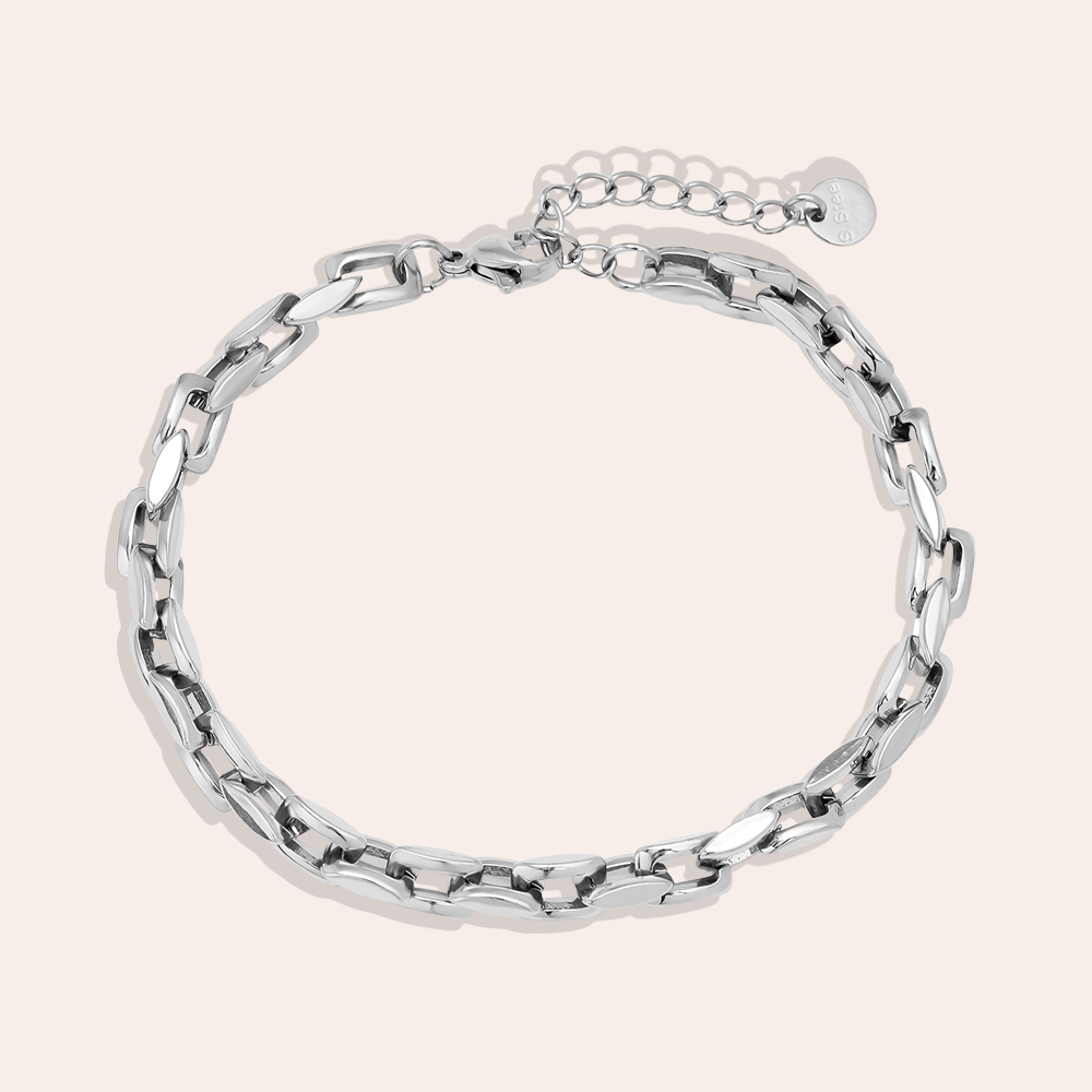 Stainless steel bracelet 16cm linked chain