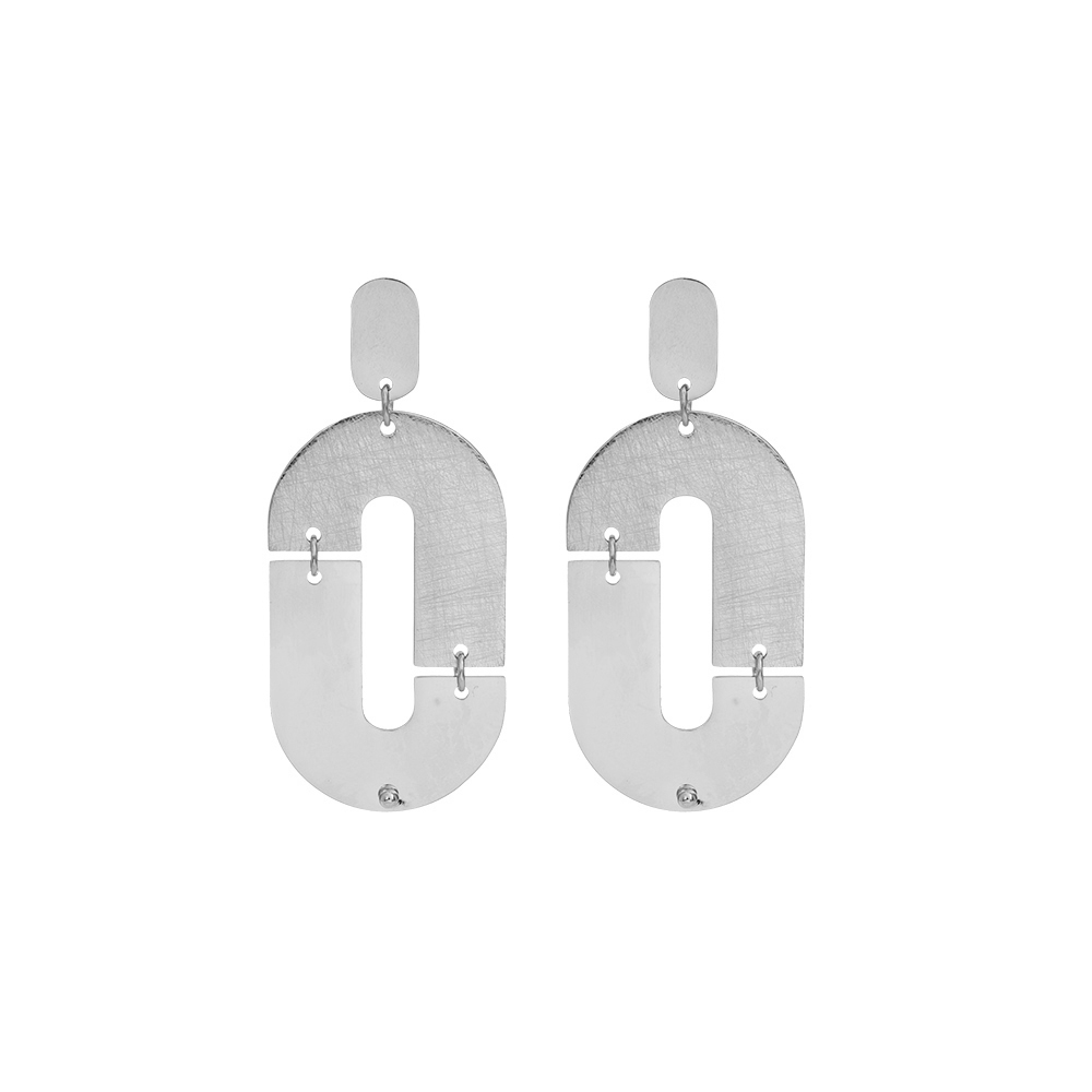 Stainless steel earrings Double J