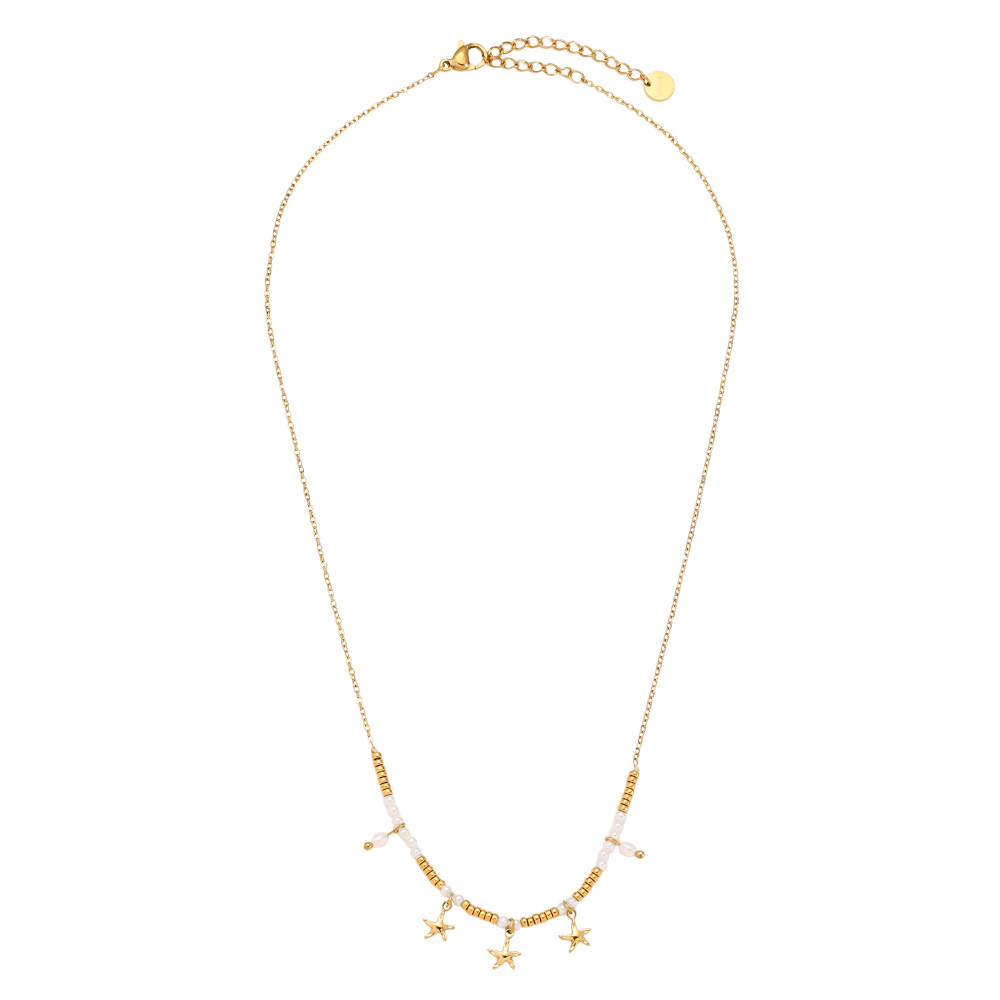 40cm Pearl Star stainless steel necklace