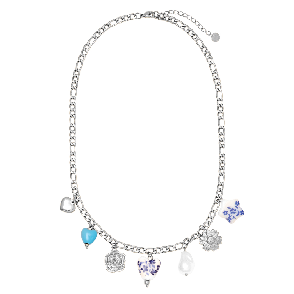 41cm Fancy Charms stainless steel necklace     