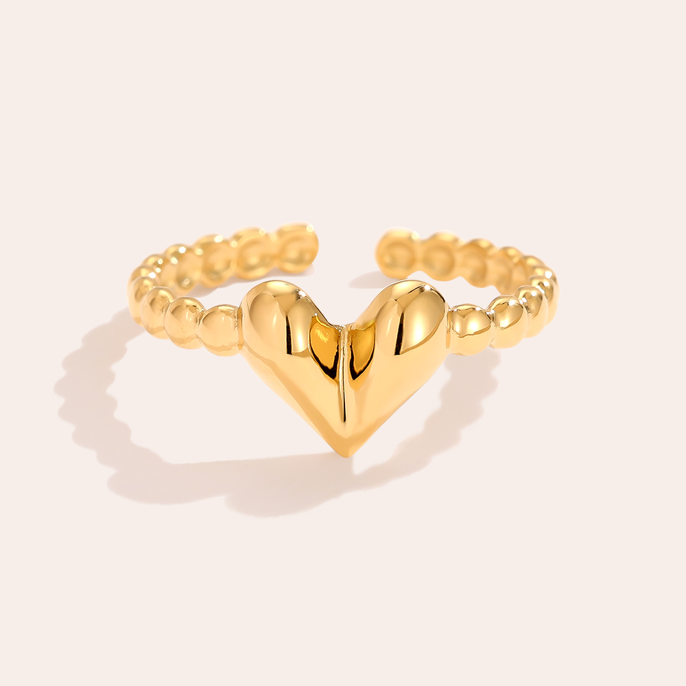 Fine Heart stainless steel ring    