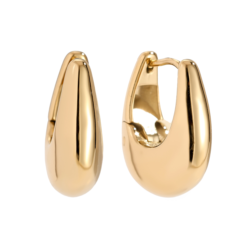 15mm drop hoop stainless steel earrings       