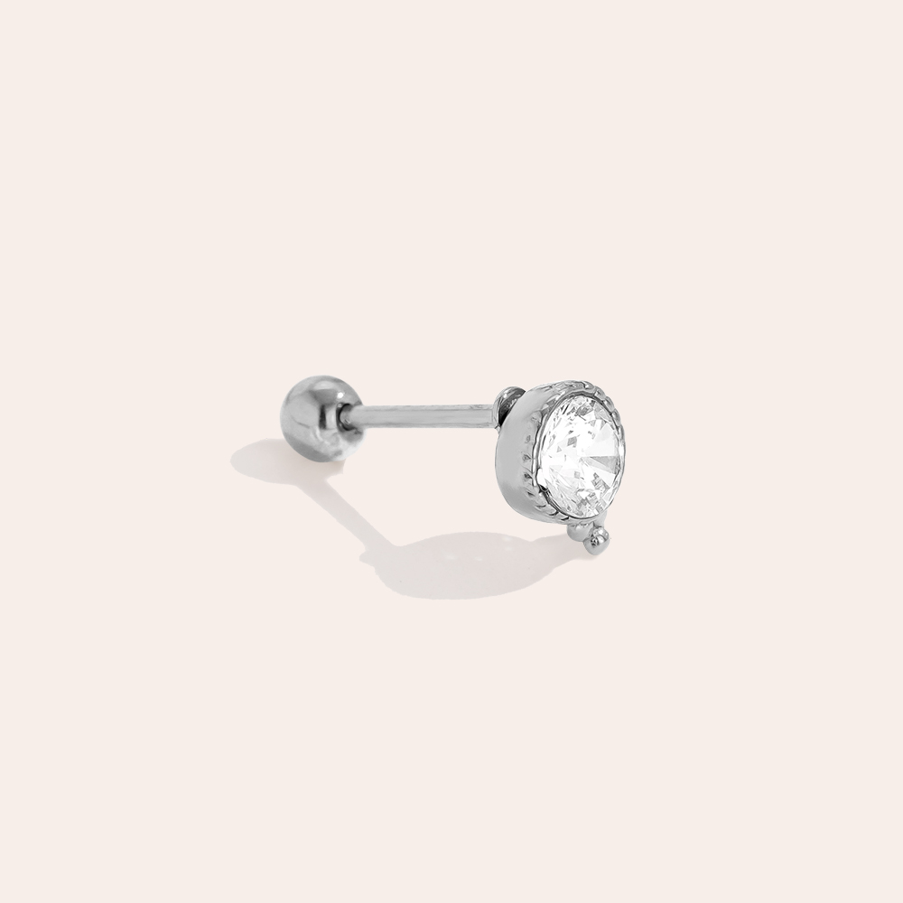 4.7mm Diamond And Dots stainless steel piercing        