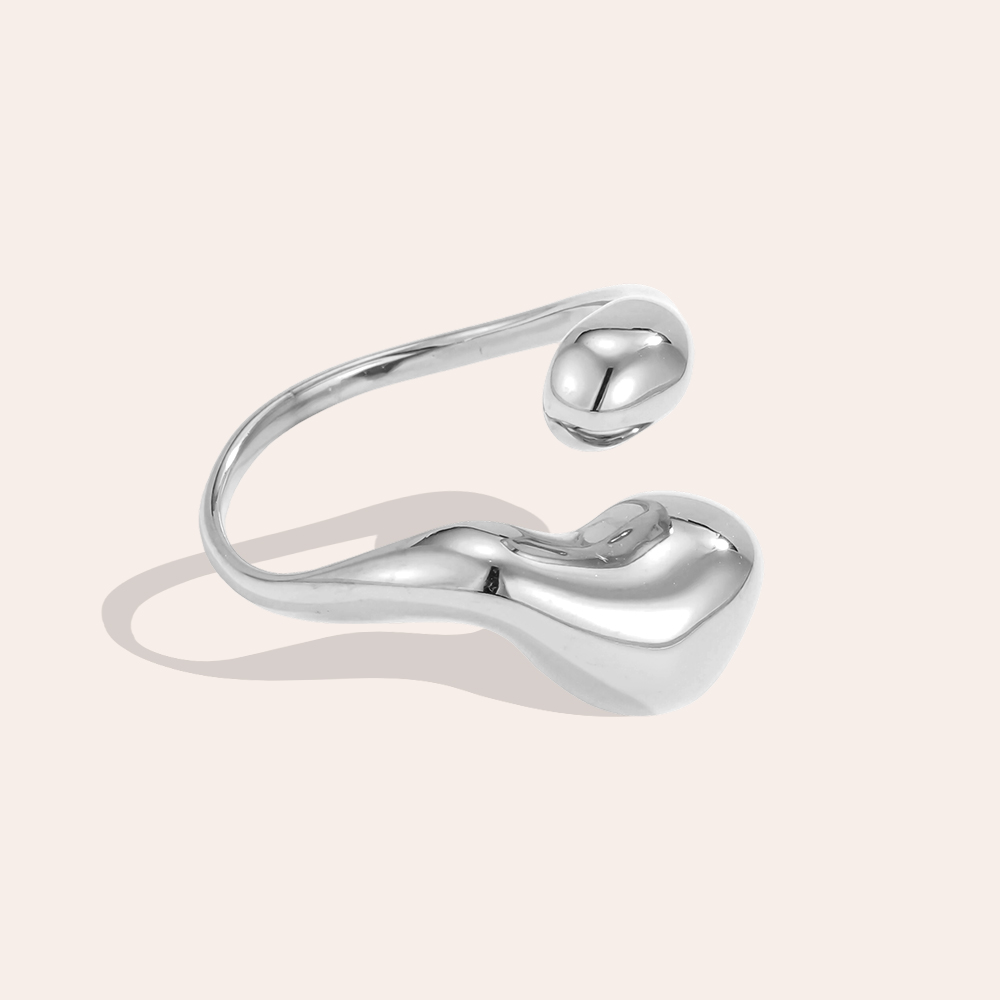 Stainless Steel Adjustable Bone-Shaped Ring