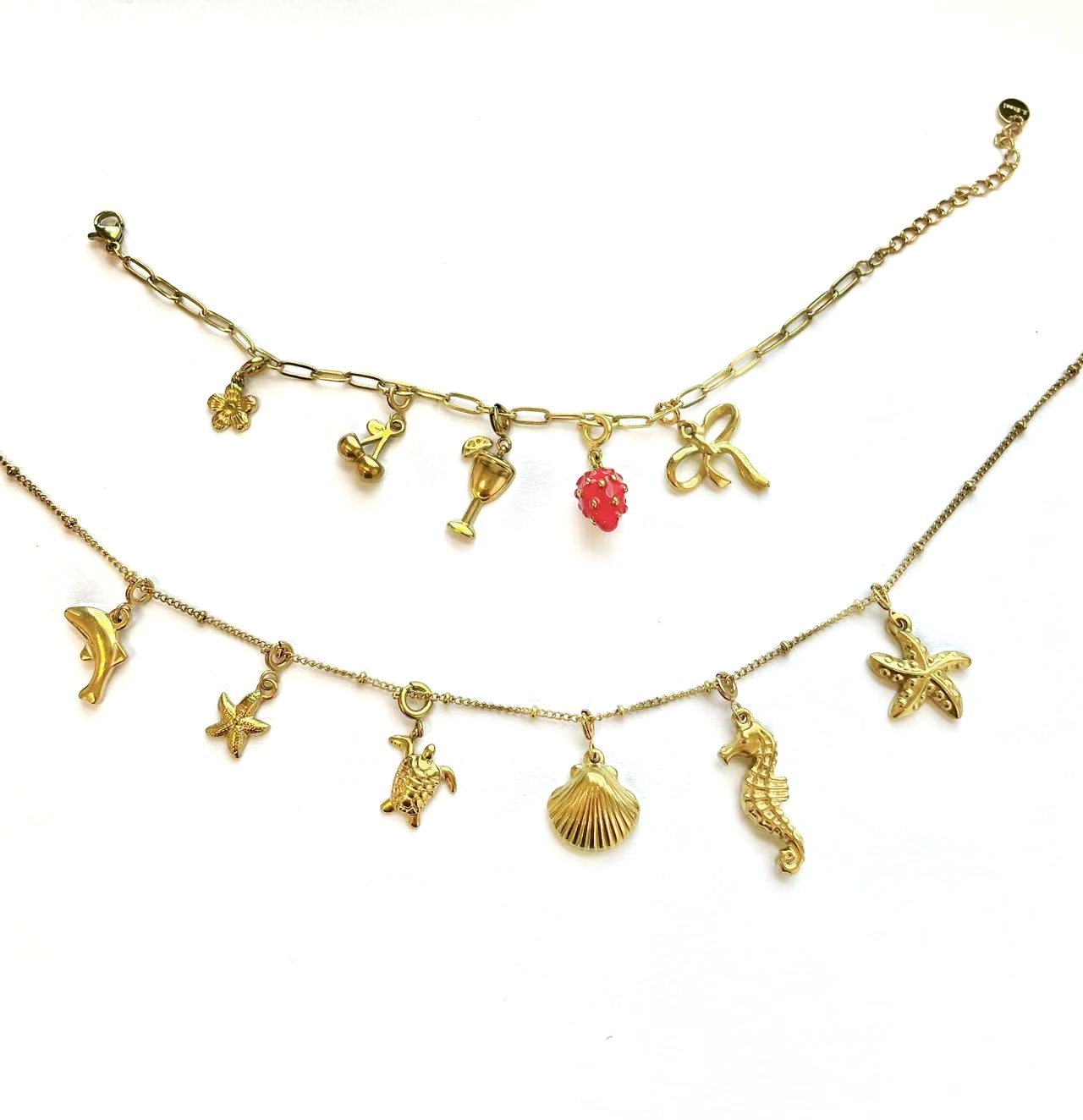 16mm Spring Clasp Diamond Cocktail Stainless Steel Pendant     