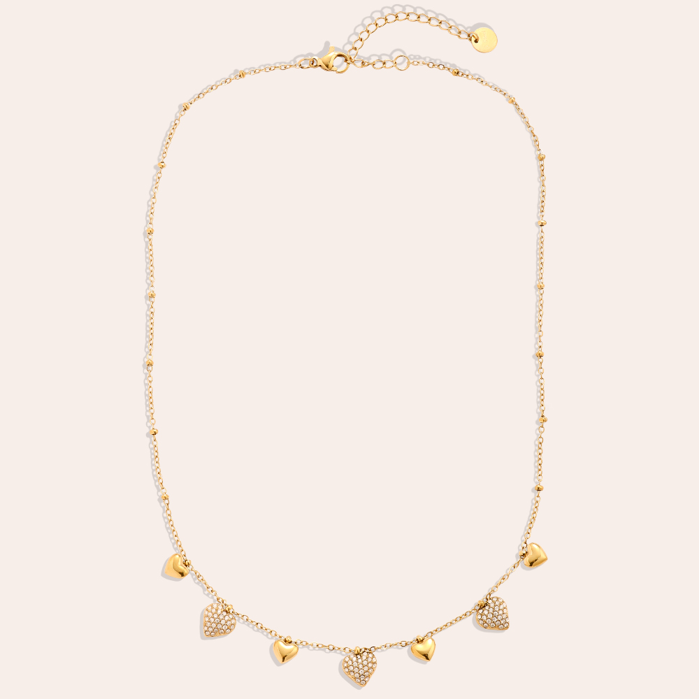 40cm Many Sweet Hearts stainless steel necklace     