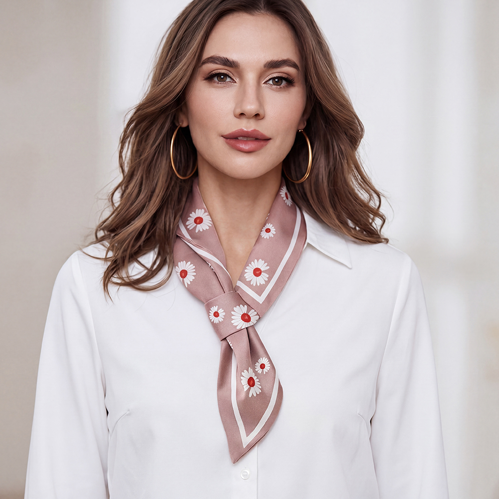 76cm floral print scarf  