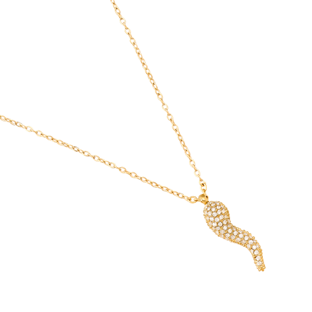 Stainless steel necklace 42cm Diamond Peper