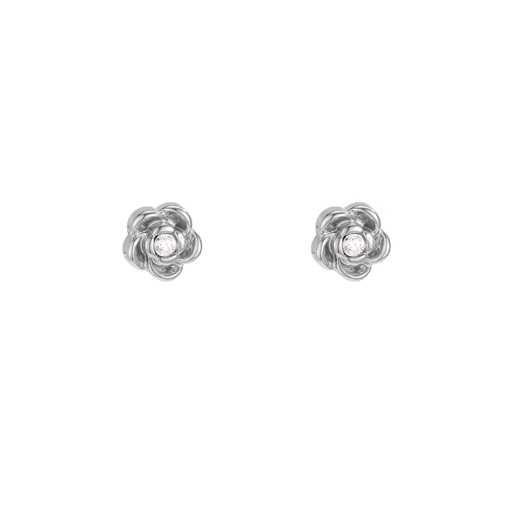 Stainless steel earrings, 5mm mini flower