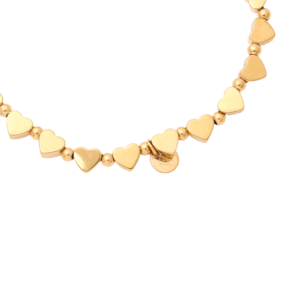 Elastic Heart Chain stainless steel bracelet     