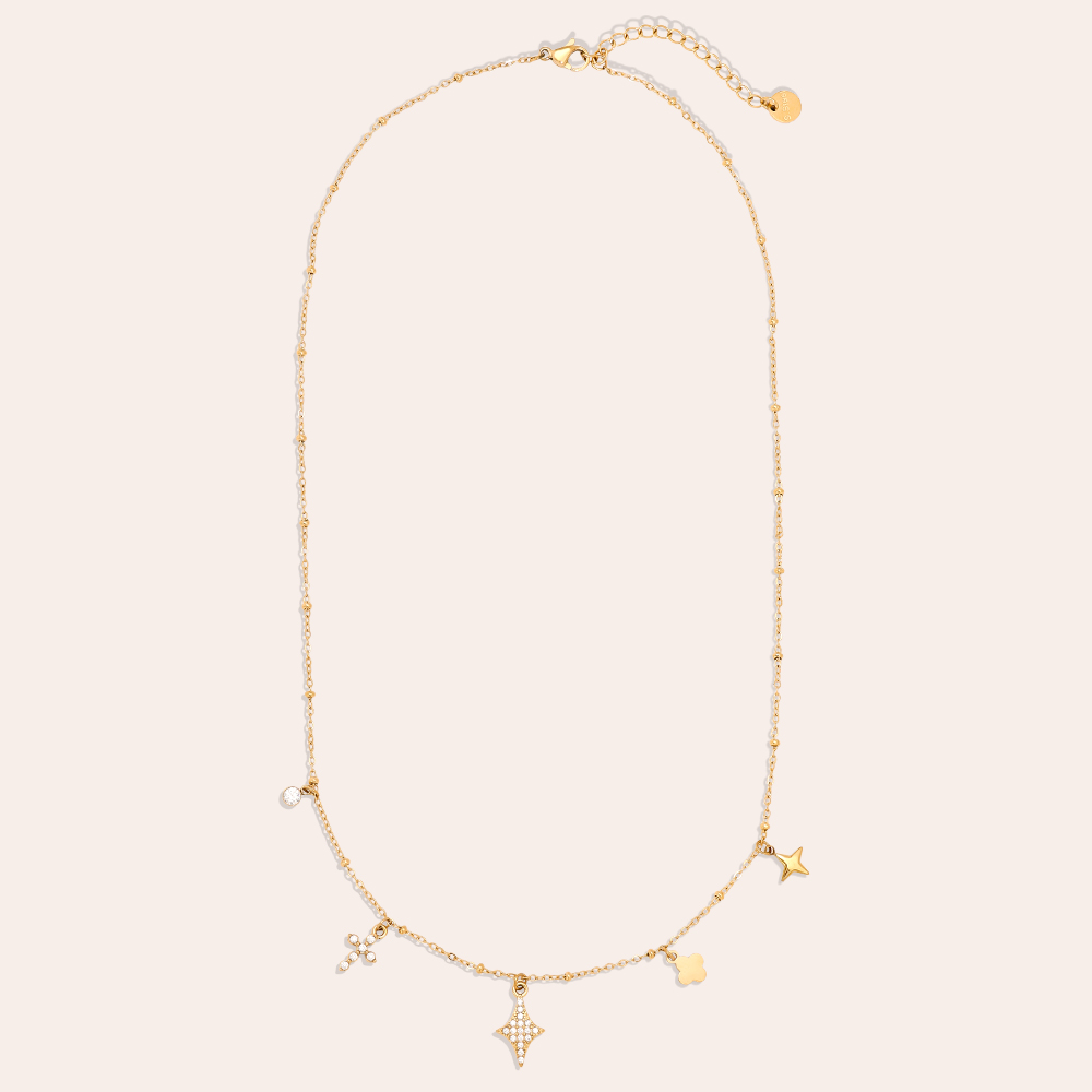 40cm Mini Diamond Charms stainless steel necklace  40cm Mini Diamond Charms stainless steel necklace