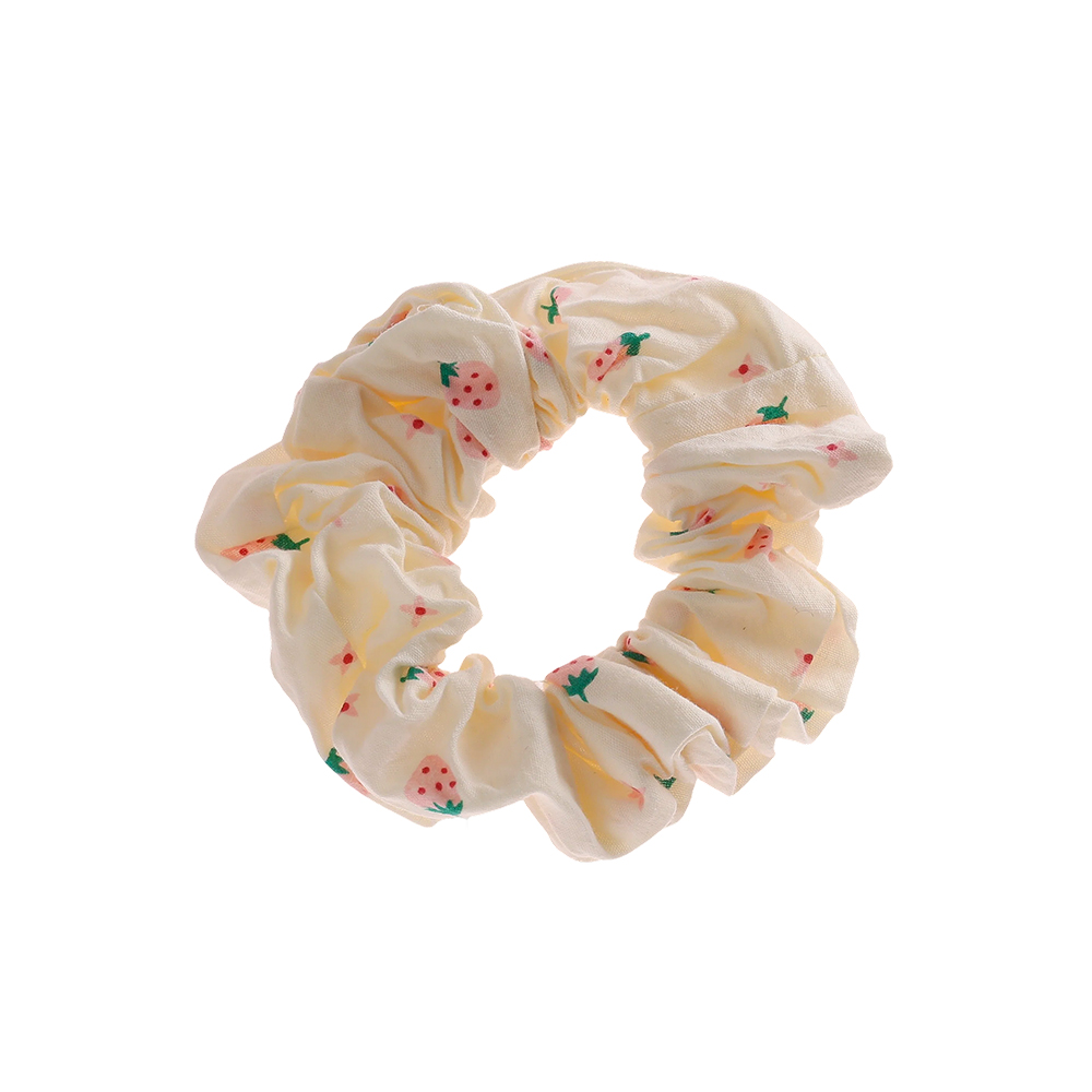 8*60mm Small Strawberry Beige Scrunchie 