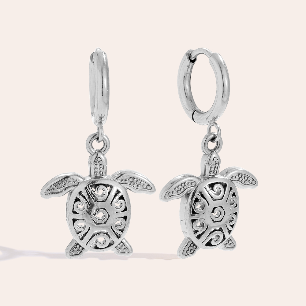 3.2cm Nice Turtle stainless steel earrings      