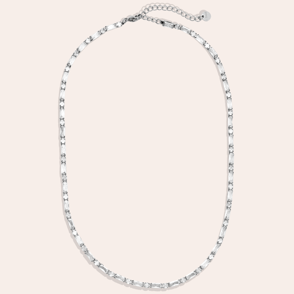 40cm Diamond Cube And Dot Chain Stainless Steel Necklace       40cm Diamond Cube And Dot Chain Stainless Steel Necklace