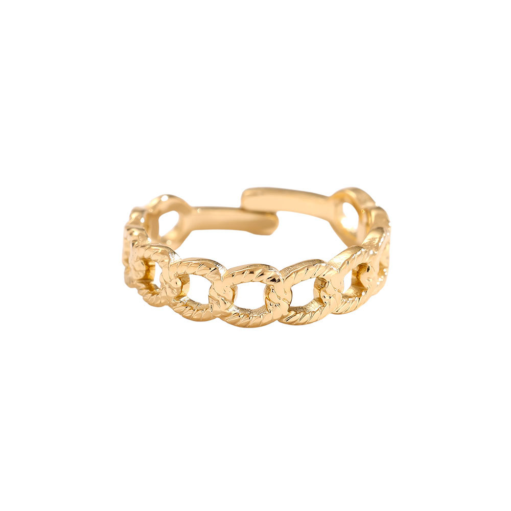 Chained Circles stainless steel ring