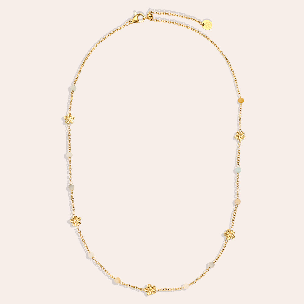 45cm Flower Ball stainless steel necklace
