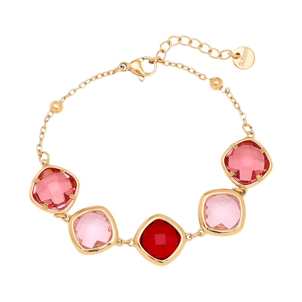 17cm Nice Pinky Cube stainless steel bracelet 