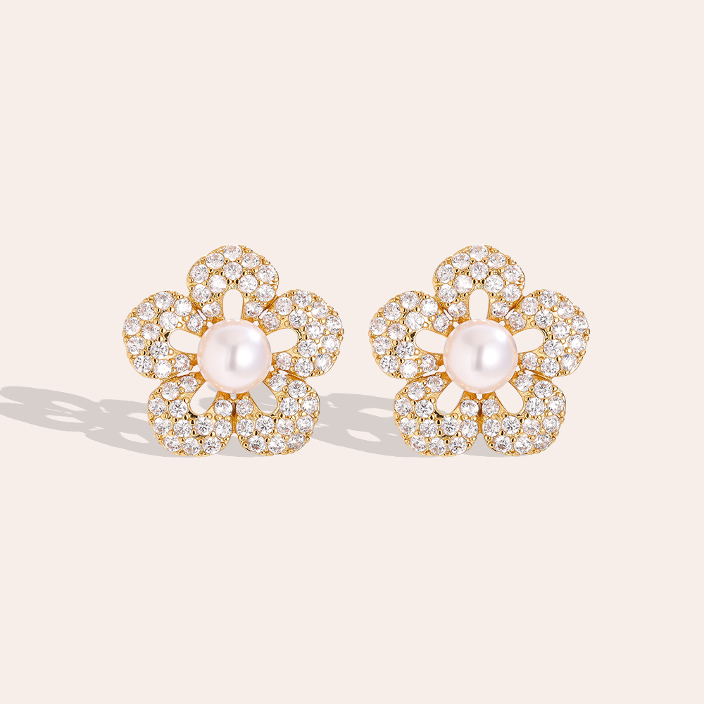 20mm flower bead earrings