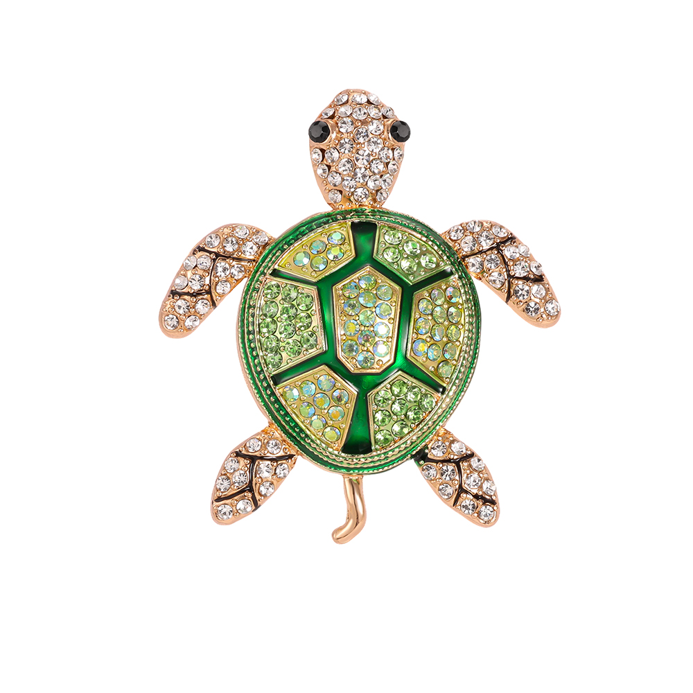 65mm turtle green brooch  